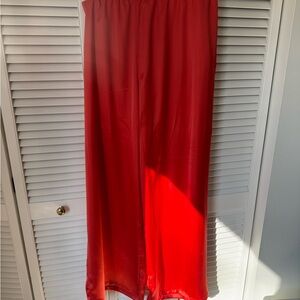 Vibrant Orange Wide-Leg Pants